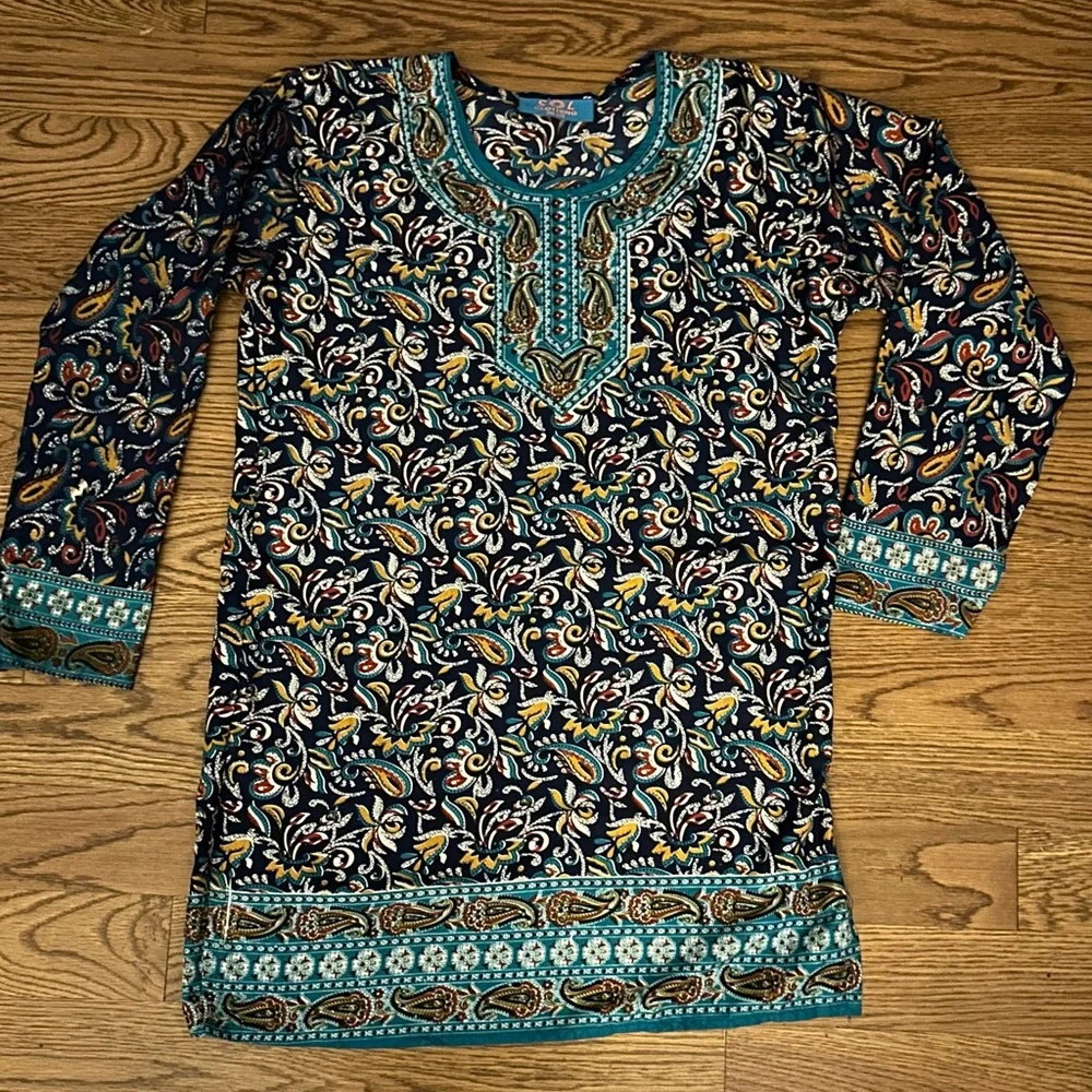 SOL Tunic or Swim Cover Up One Size Beachy Boho